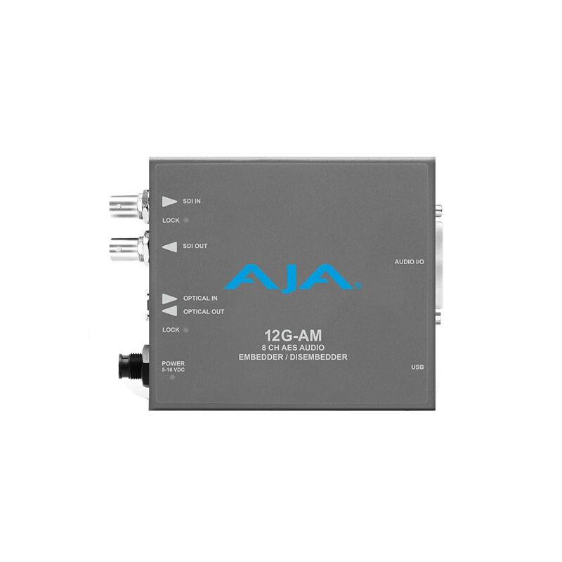 AJA 12G-AM 12G-SDI 8 通道 AES 音频 解嵌迷你转换器