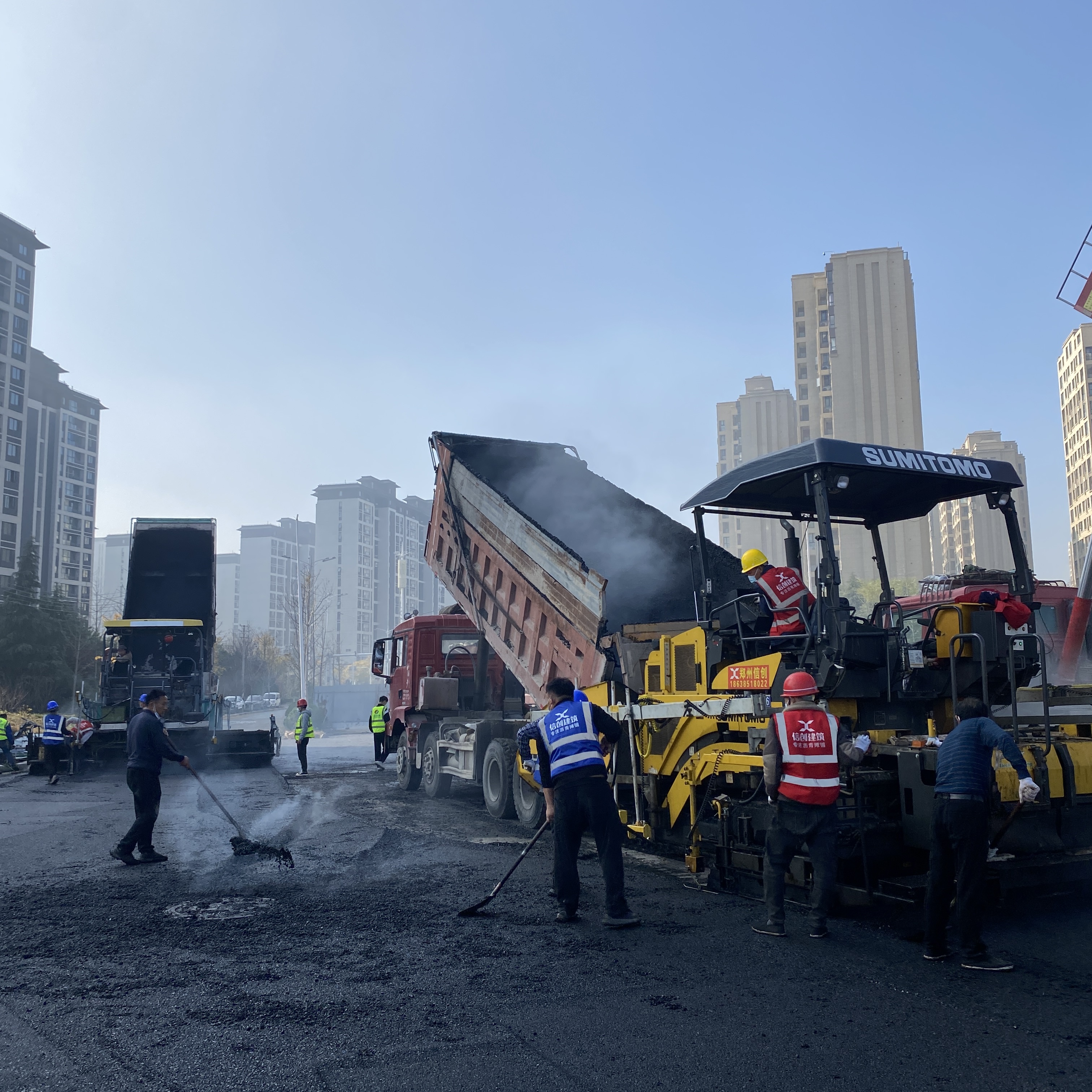 郑州水泥稳定碎石路面基层的施工