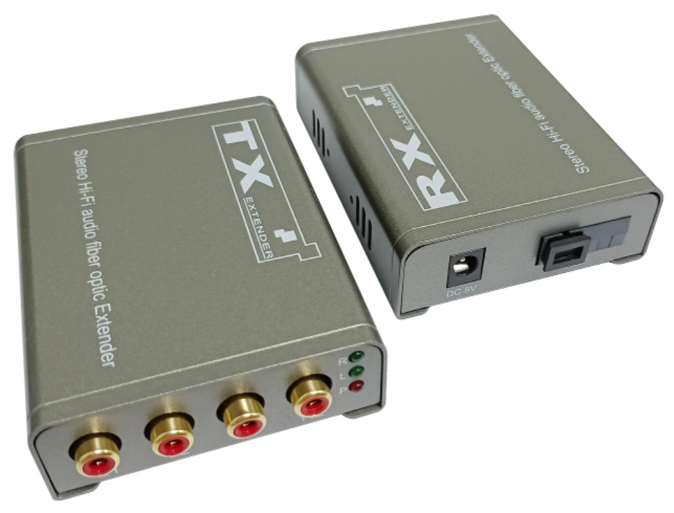 迈贝延长器M-AF04双路单向RCA音频光纤传输