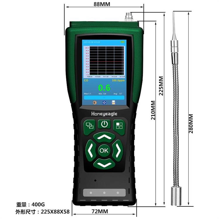 浙江便携式气体检测仪电话 标配 10 万条数据存储容量