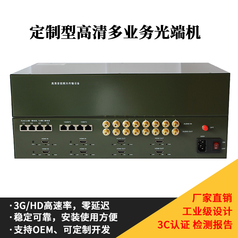 翌特视讯OSN155多业务光端机E1电话HDMI 综合多业务光