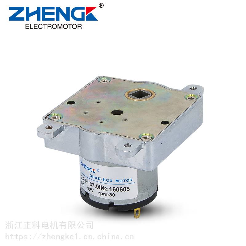 ZHENGK正科 ZS-FI可调速正反转方形减速电机中心轴12V 24V