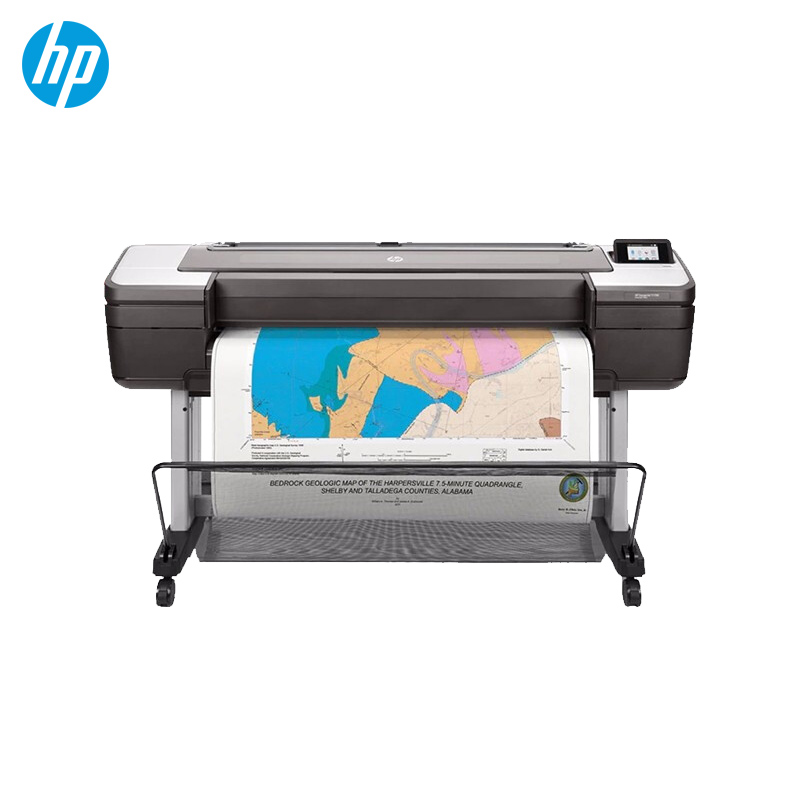 惠普T1708绘图仪蓝图海报工程图纸6色44英寸B0大幅面打印机写真机