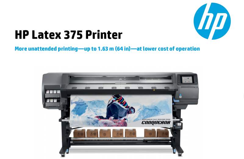 惠普HP Latex 375大幅面 打印无涂层乳胶环保墨水户内外绘图仪