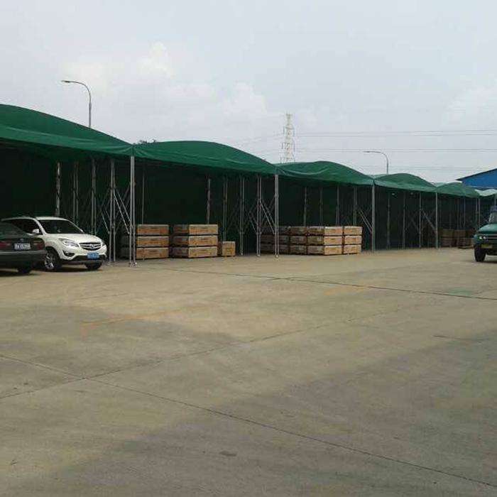 惠州桂盛定制物流户外仓储雨蓬工地活动帐篷工厂过道推拉雨棚