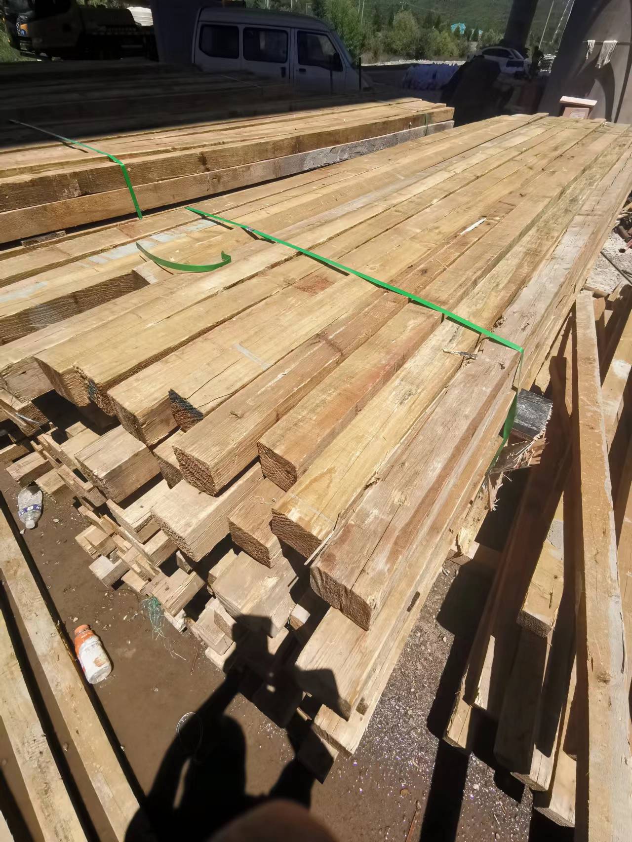 北京新旧木方出售批发回收工地二手旧模板旧木方旧竹胶板