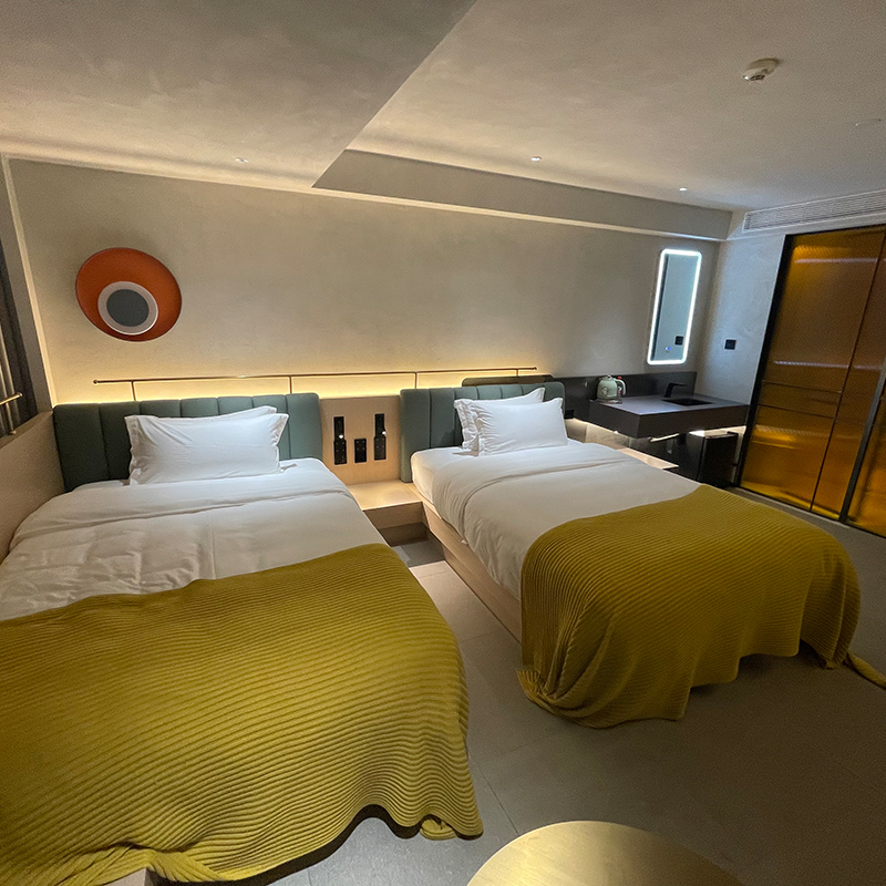 酒店宾馆家具设计民宿公寓软包床头客房沙发茶几标间大床全套定制