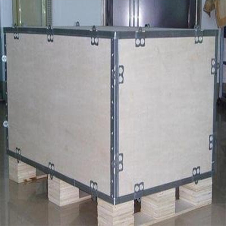 钢带木箱包装箱 上海宝山区钢带包装木箱 厂家定制