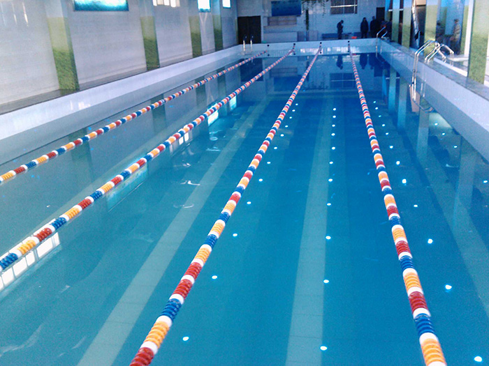 室内拼装式胶膜泳池 钢结构组装游泳池 拆装式整体泳池