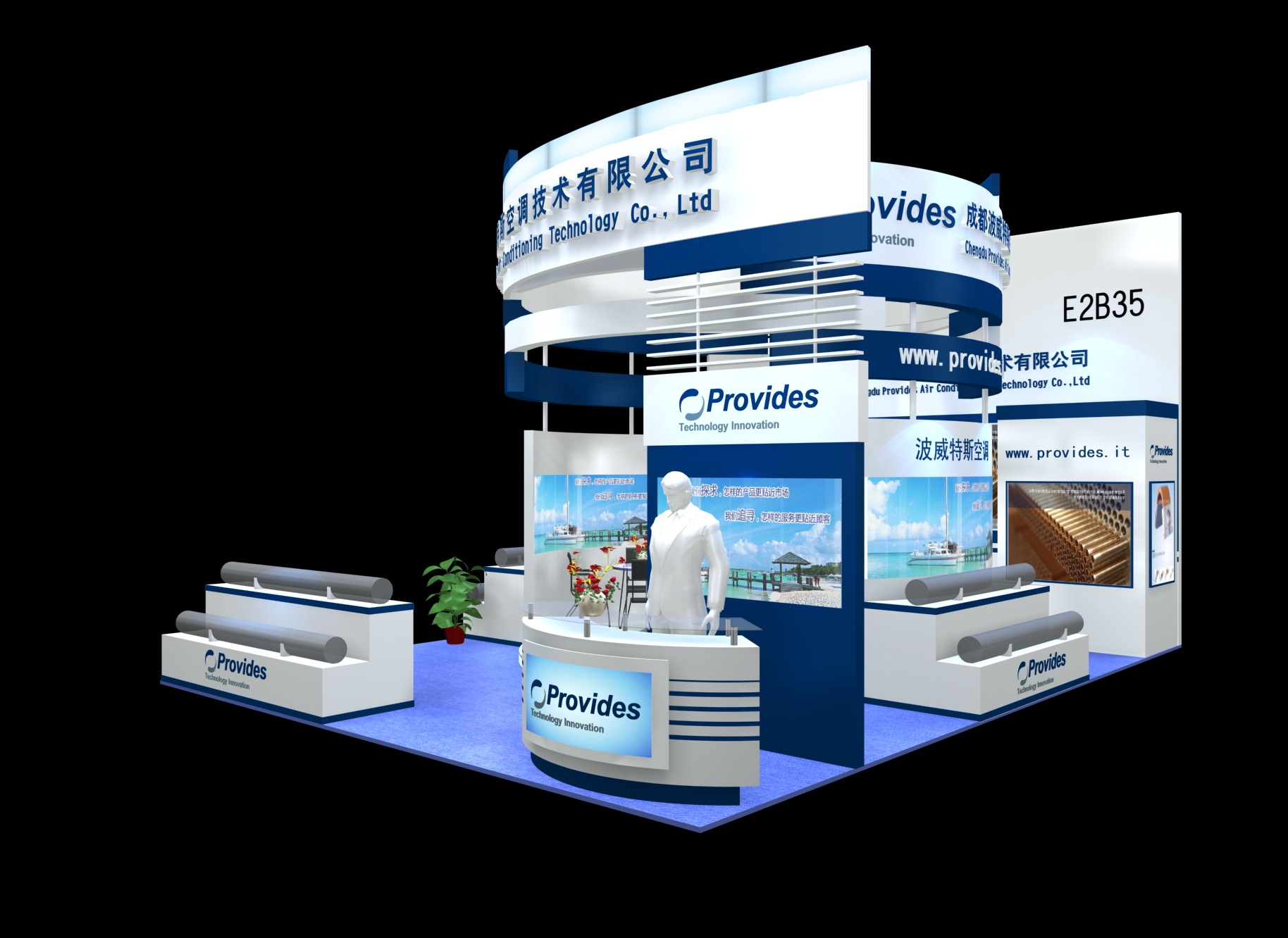 中国光电博览会展位设计装修桁架制作展会设计搭建 丰富的行业经验 成熟的服务系统