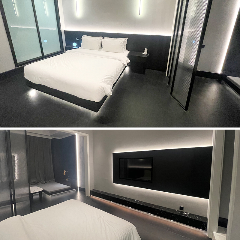 快捷酒店宾馆家具电视柜设计升级改造公寓民宿双人标间全套床定制