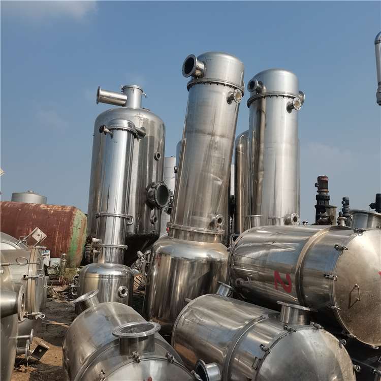 回收二手废水结晶蒸发器 6吨三效浓缩蒸发器 应用广泛