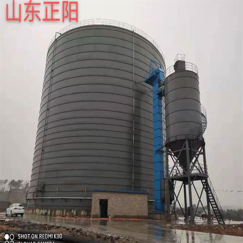 聊城正阳承建5万吨大型粉煤灰储存罐 配1千吨散装仓 提升机提物料
