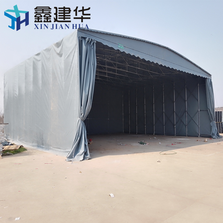 戶外可移動(dòng)倉庫雨棚簡(jiǎn)易推拉棚鋼立柱電動(dòng)伸縮雨棚穩(wěn)固實(shí)用