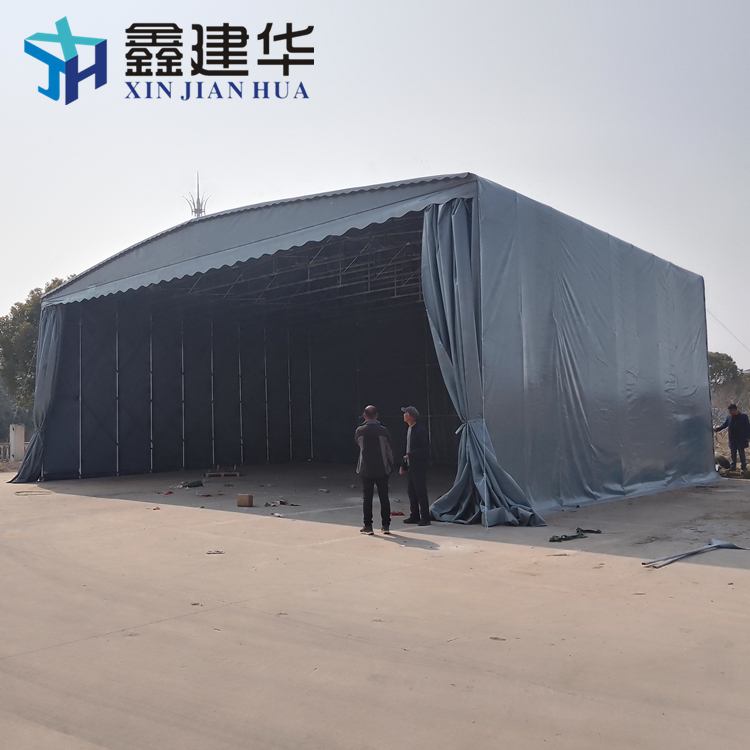 戶外可移動(dòng)倉庫雨棚簡(jiǎn)易推拉棚鋼立柱電動(dòng)伸縮雨棚穩(wěn)固實(shí)用
