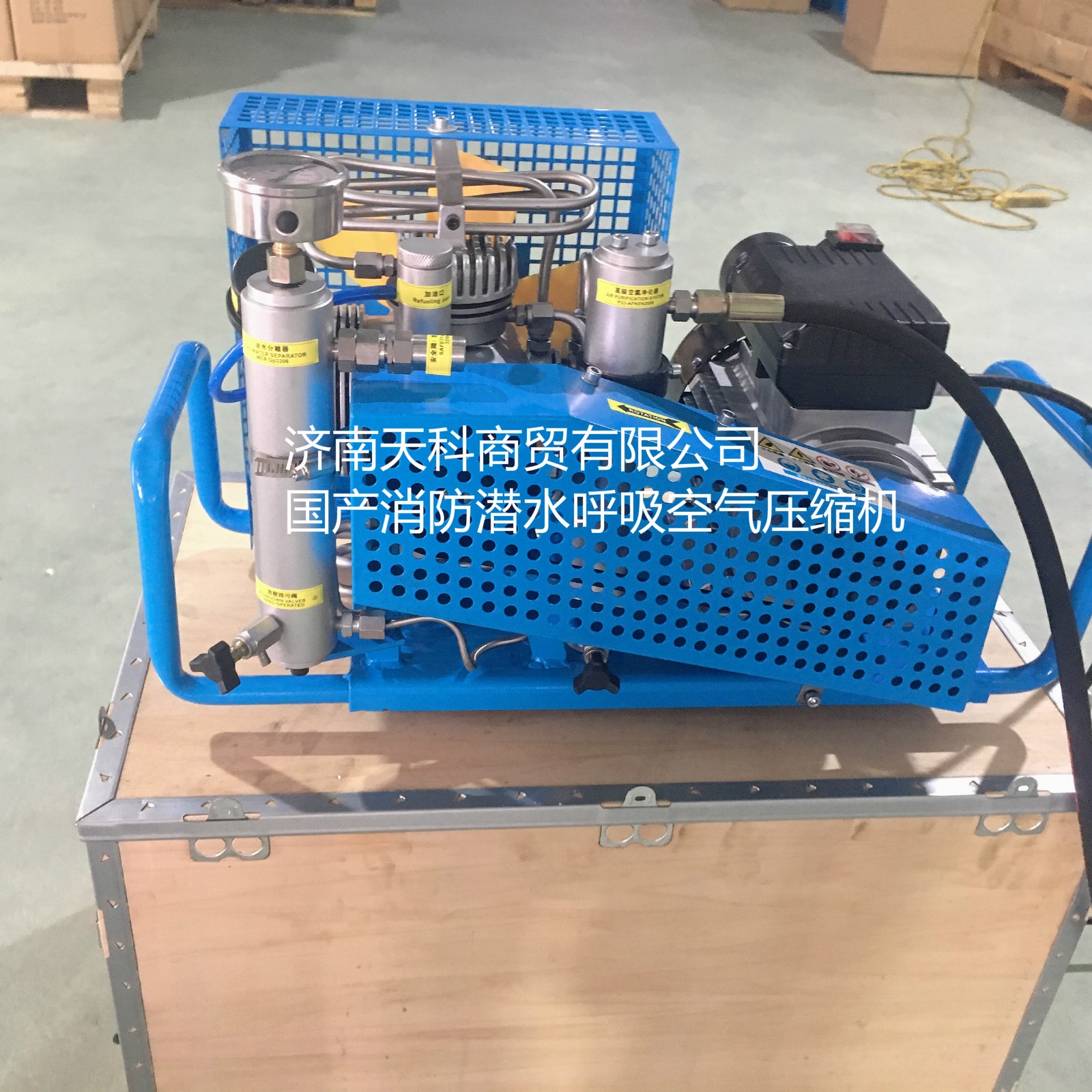 化工行业正压空气充气装置 JGX-100型高压压缩机 100升气瓶充气泵
