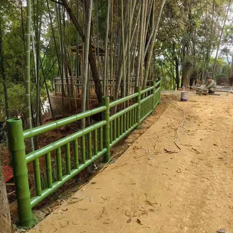 陆景水泥草坪护栏 混凝土树桩石 扇形栏杆