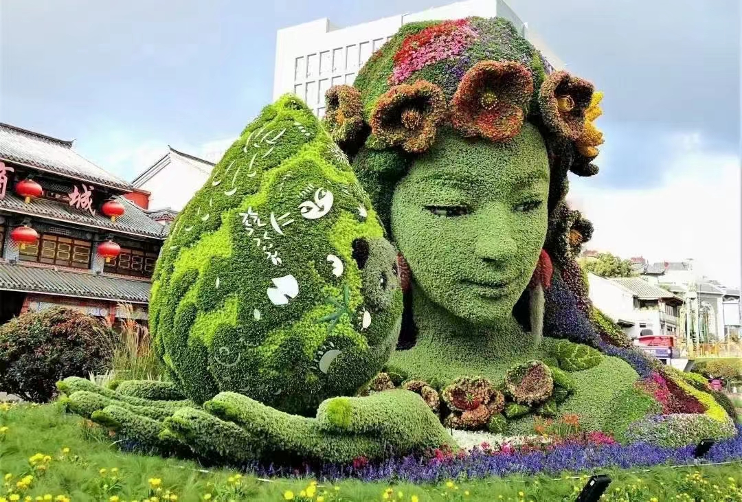 呼和浩特 绿色雕塑 绿雕工艺品 绿雕艺术 轩轩景观