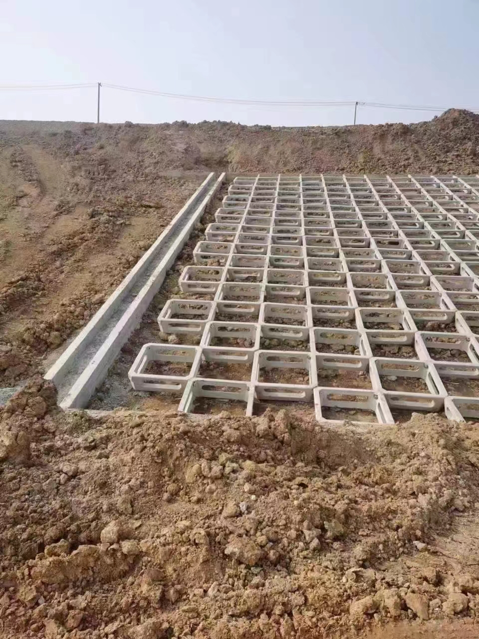 沧州河道整治工程生态框模具规格鱼巢式生态砌块定型模板