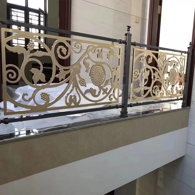 室内安装设计铝铜楼梯扶手围栏的注意事项要知道