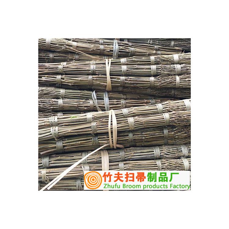 竹子大扫把编织 结实耐用 能扫能推 户外清洁好帮手