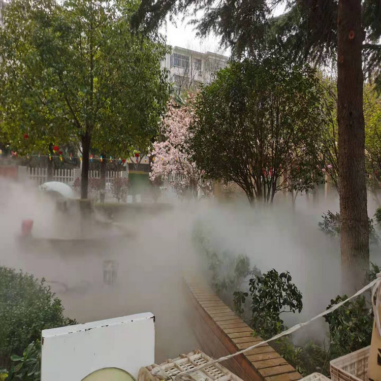 长沙广场雾森系统 示范区造雾设备 全自动智能化控制