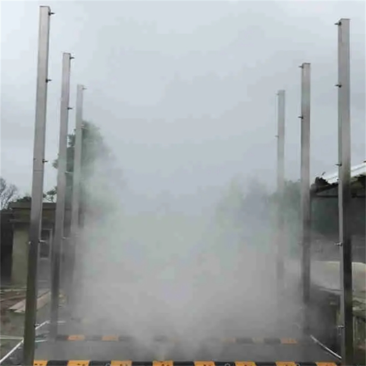 巴中畜牧场车辆消毒通道360度雾化消杀 立杆式车辆消毒通道