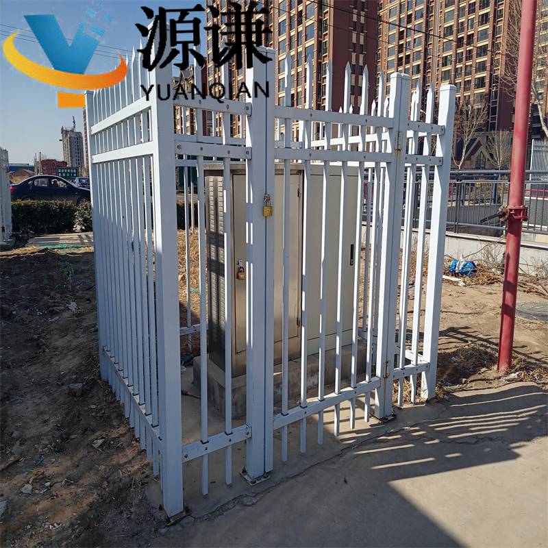 锌钢围挡护栏 双横梁式锌钢护栏 1.8*3米围墙栅栏