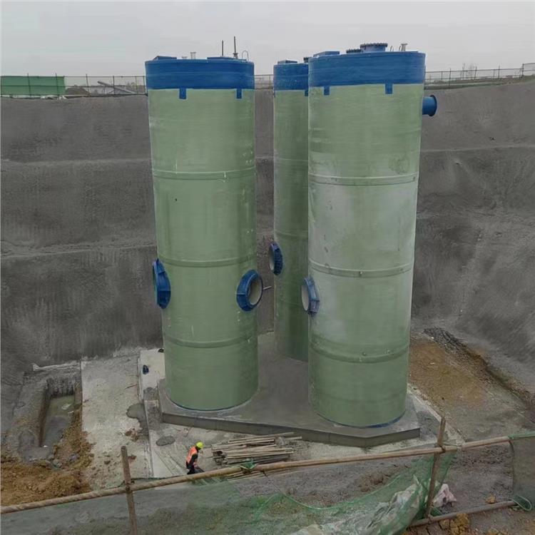建筑给排水预制泵站 密封性能强 带有一体化的排放连接