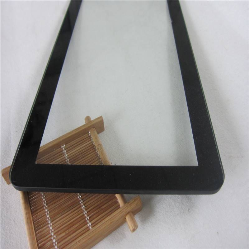 定制触摸屏玻璃盖板 丝印黑色边框钢化玻璃面板 屏幕触控玻璃