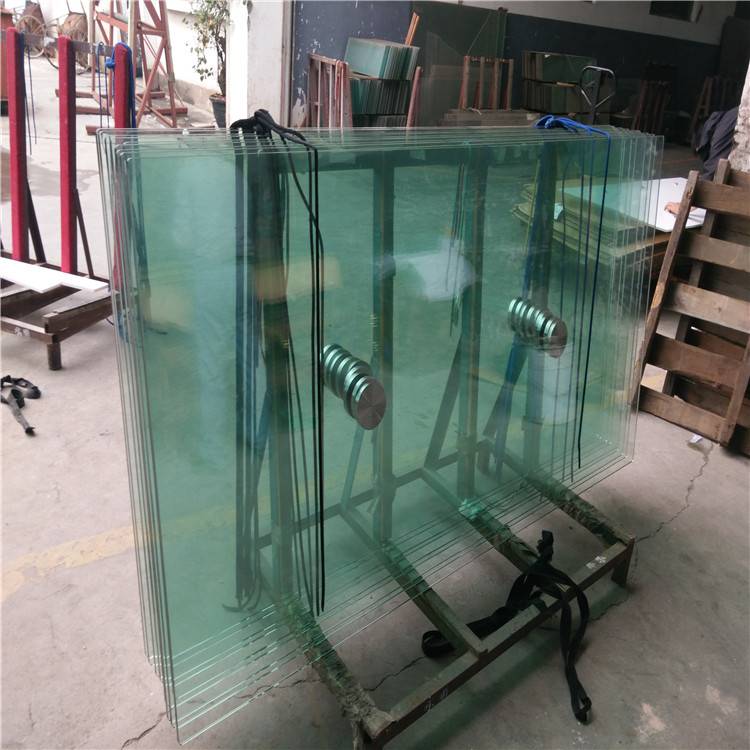 东莞玻璃钢化玻璃工厂定制12mm台面钢化玻璃粘铝饼钢化玻璃加工