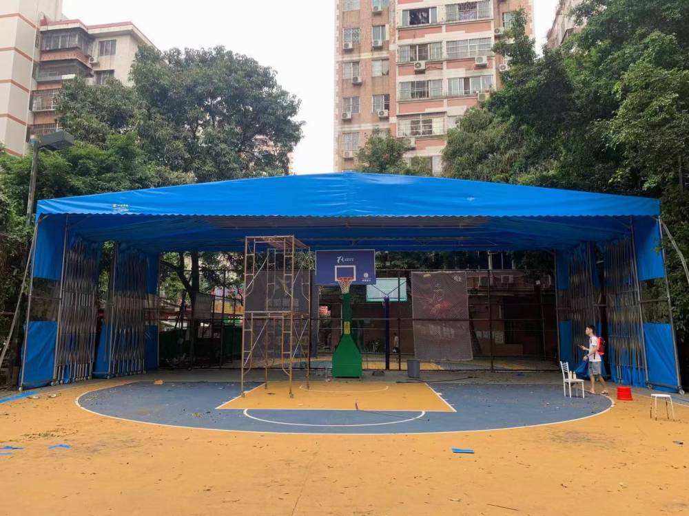 黄山网球篮球场雨棚工厂定制桂盛蓬业
