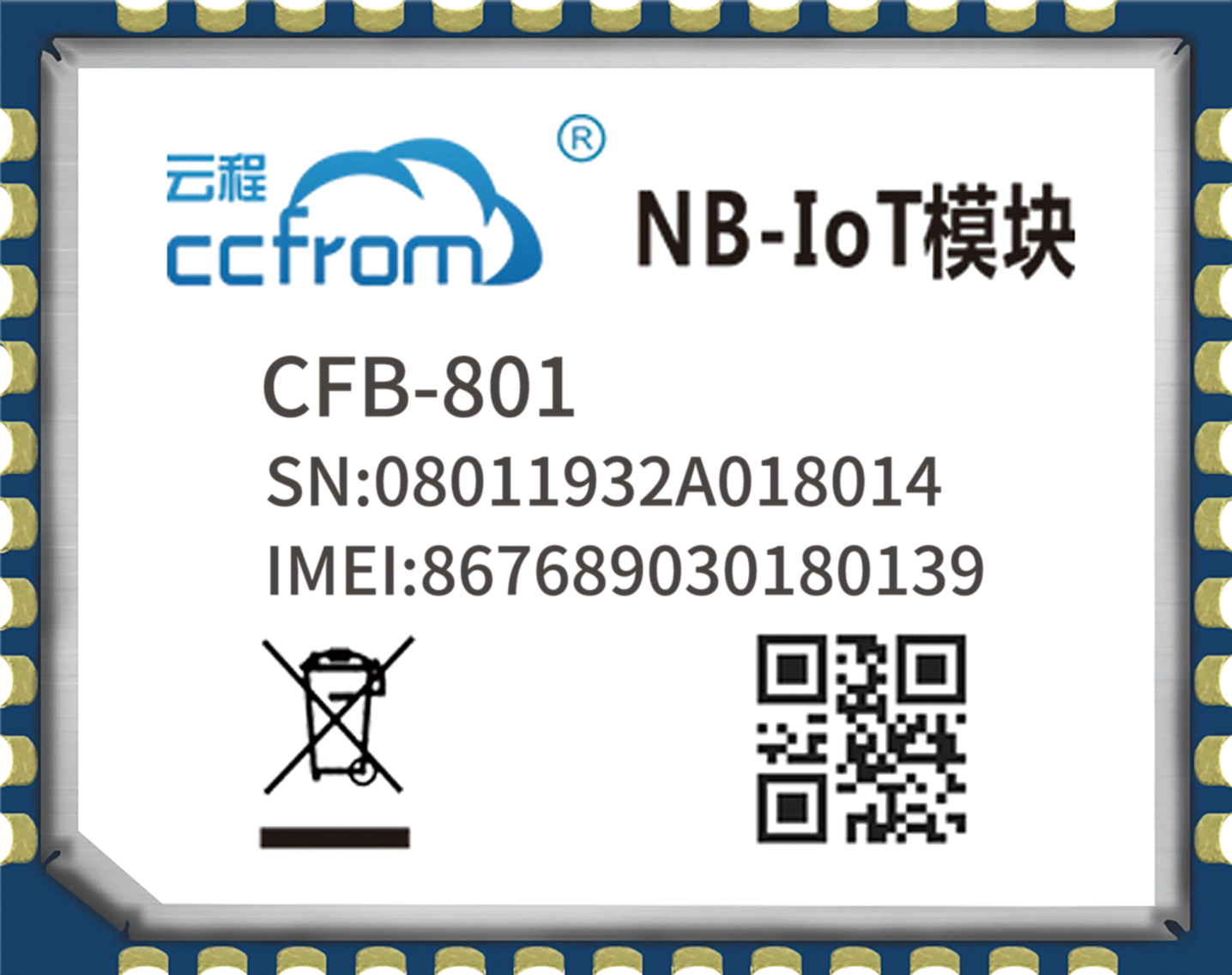 ccfrom云程CFB-801模组NB芯片模块