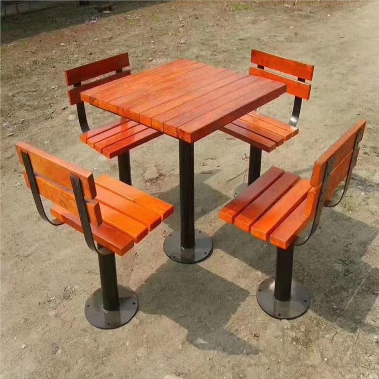 北京公园座椅厂家 创意六角桌 适合长期户外使用