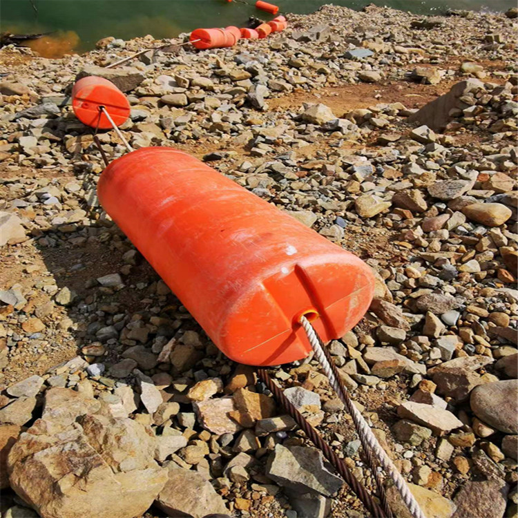 坝前警示浮筒非钢制入海口拦河索浮体
