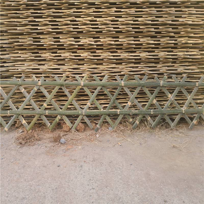信阳固始绿化栏杆pvc塑钢护栏竹篱笆竹栅栏