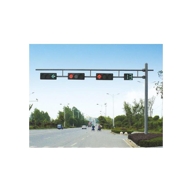 景德镇交通信号灯杆 十字路口红绿灯 数字交通信号灯