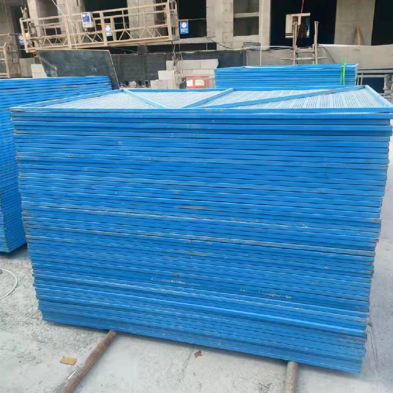 外墙立面覆盖防护网 冲孔硬质钢网 中建蓝外挂网 款式多样