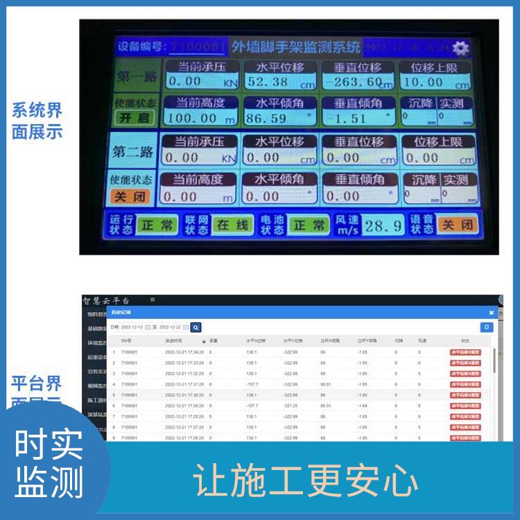 辽阳市外墙脚手架监测 及时预警 让施工更安心 安全数据秒传输