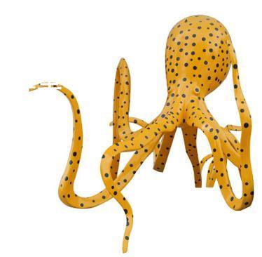 彩色章鱼雕塑生产-预定章鱼雕塑标志