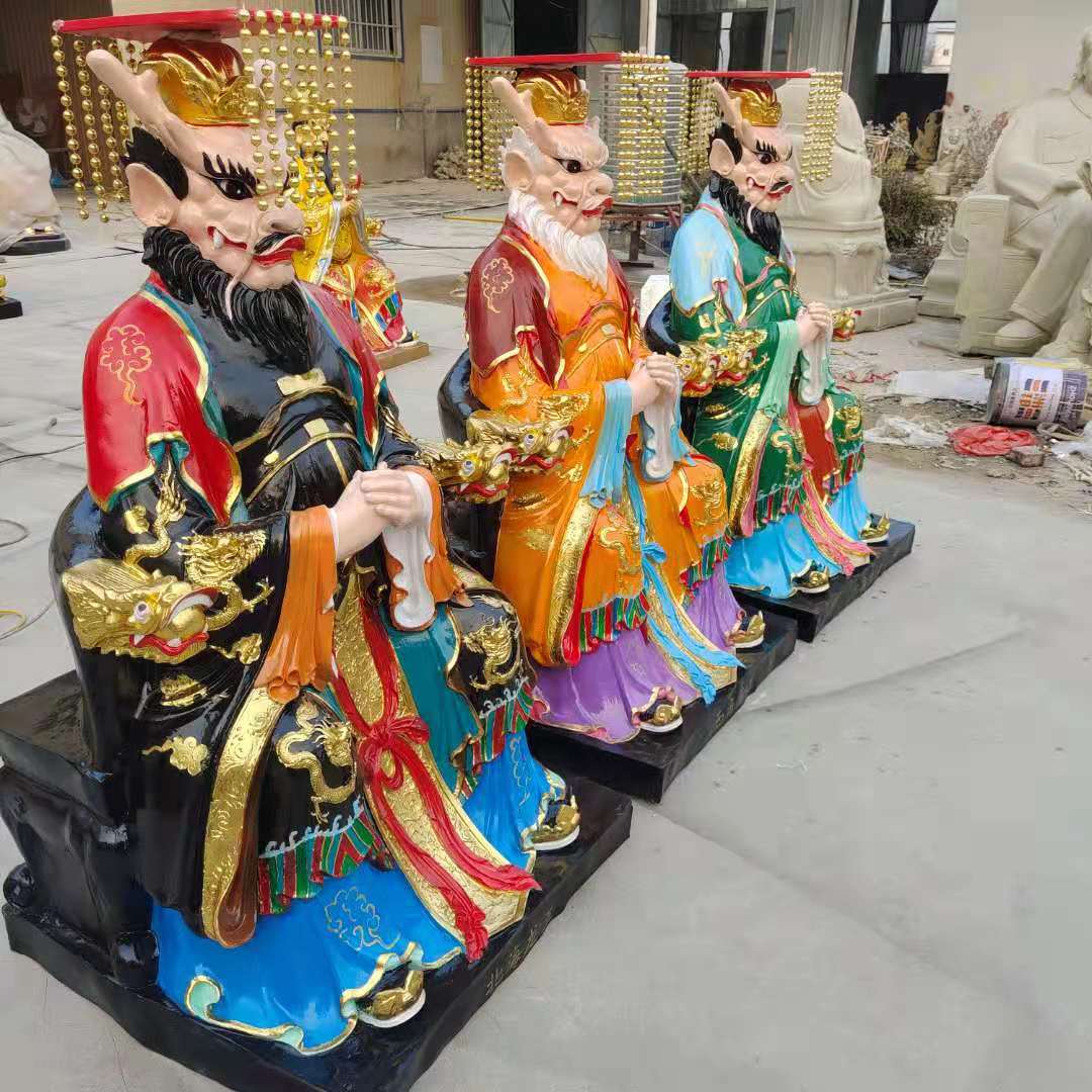 龙王庙神像 1.3米龙王爷四海龙王塑像