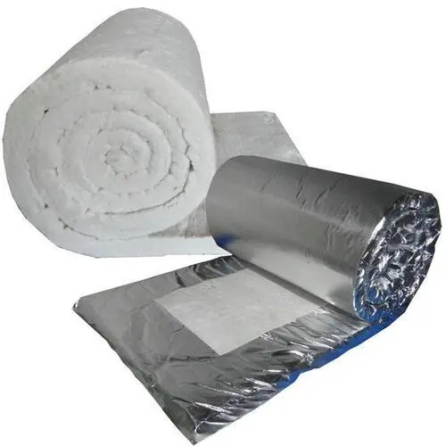 耐高温硅酸铝针刺毯纤维毡高容重高密度硅酸铝保温棉铝箔包裹硅酸铝保温棉