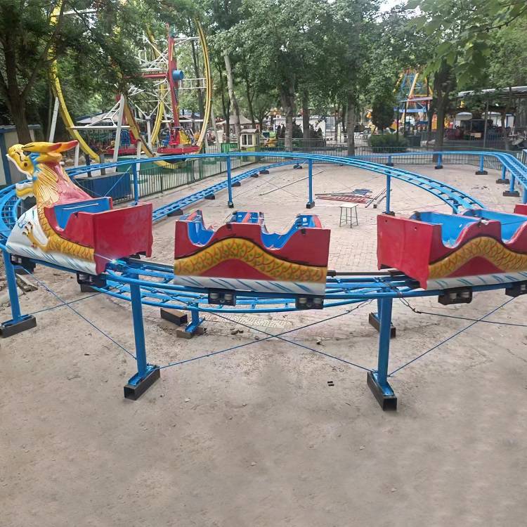公园主题乐园大型儿童轨道滑行龙游乐设备亲子双环三环立环跑车