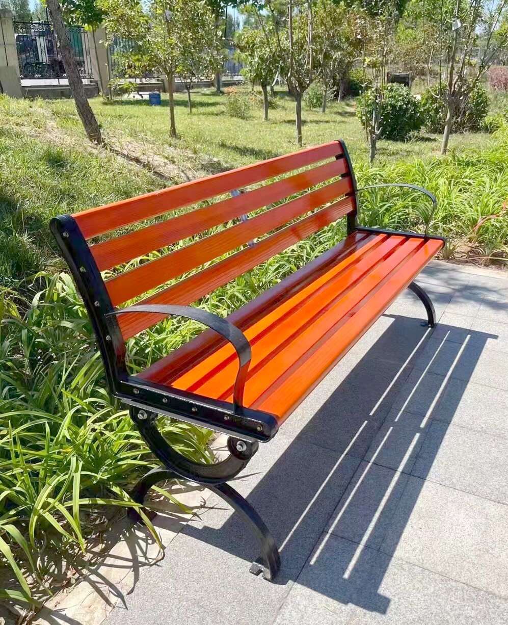 户外公园小区休闲椅 实木公园椅价格
