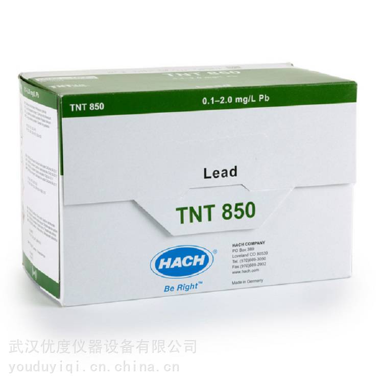 HACH哈希铅试剂TNT850-CN 0.1-2.0mg/L 分光光度计配套
