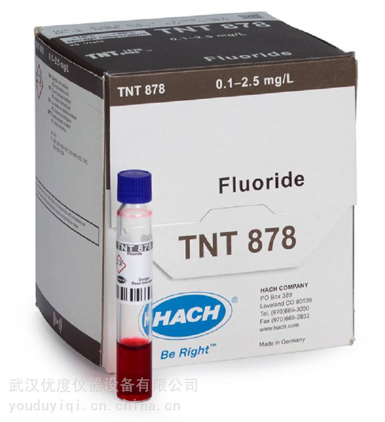 HACH哈希氟化物试剂TNT878-CN 0.1-2.5mg/L 分光光度计配套