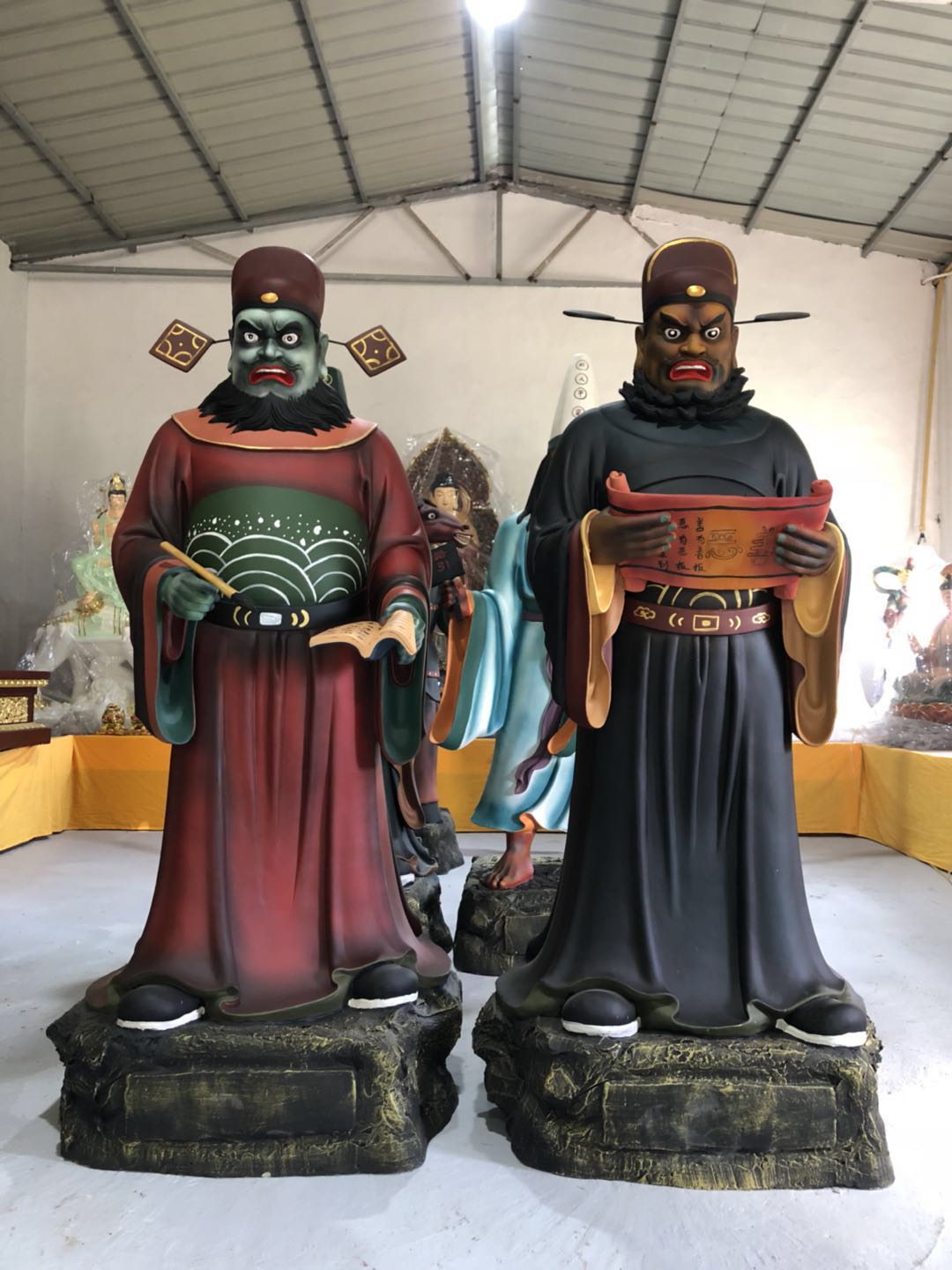幽冥地府教主地藏王菩萨神像 文武判官雕像