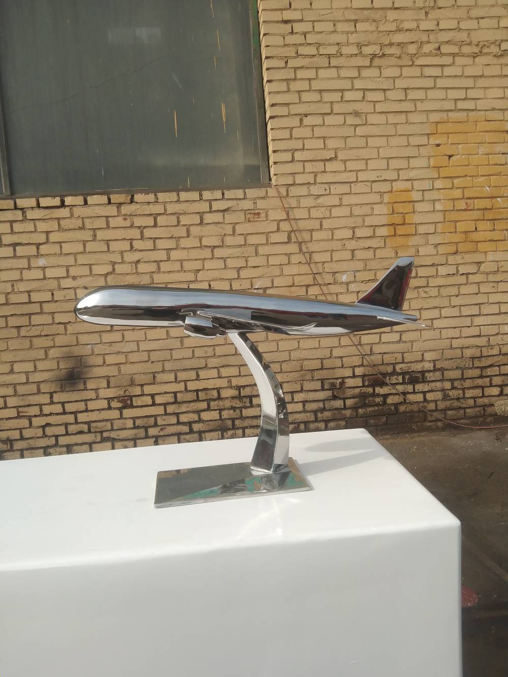 不锈钢战斗飞机模型仿真飞机美陈摆件