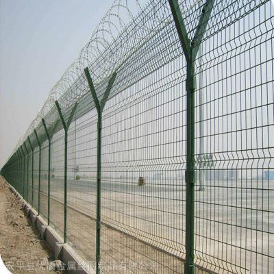 镀锌机场护栏网 2.5m型安全防御护网优盾隔离网