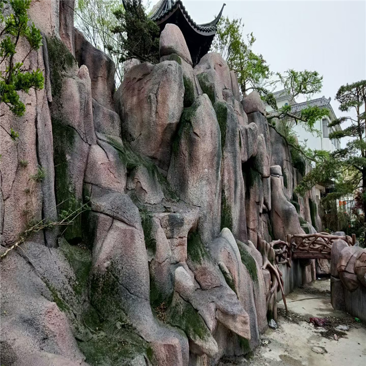 泰安塑石假山园林景观施工